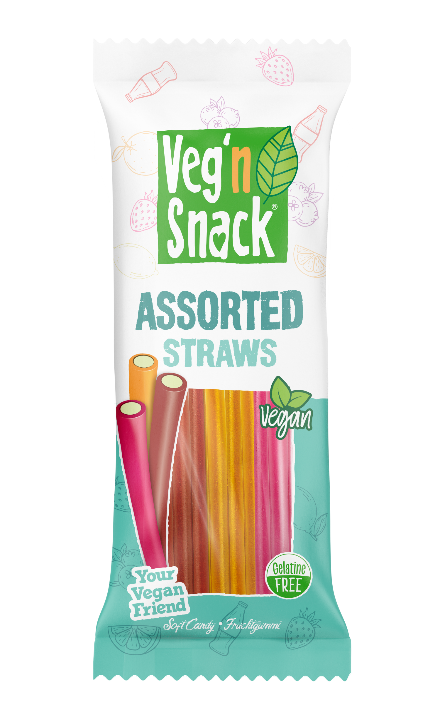 Veg'n Snack Assorted Straws 170G