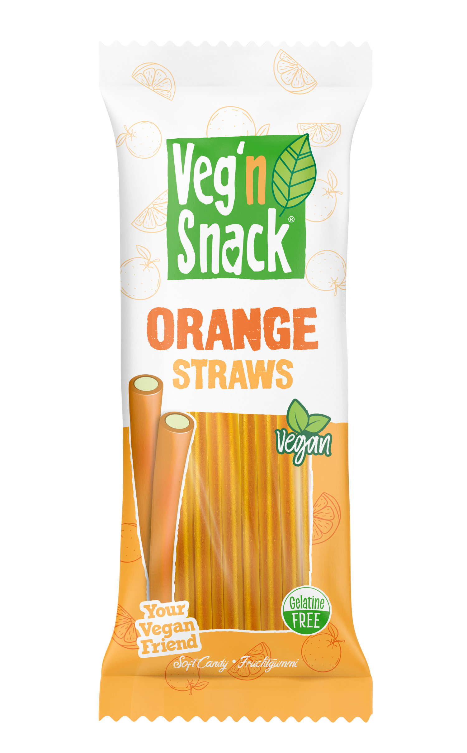 Veg'n Snack Orange Straws 170G