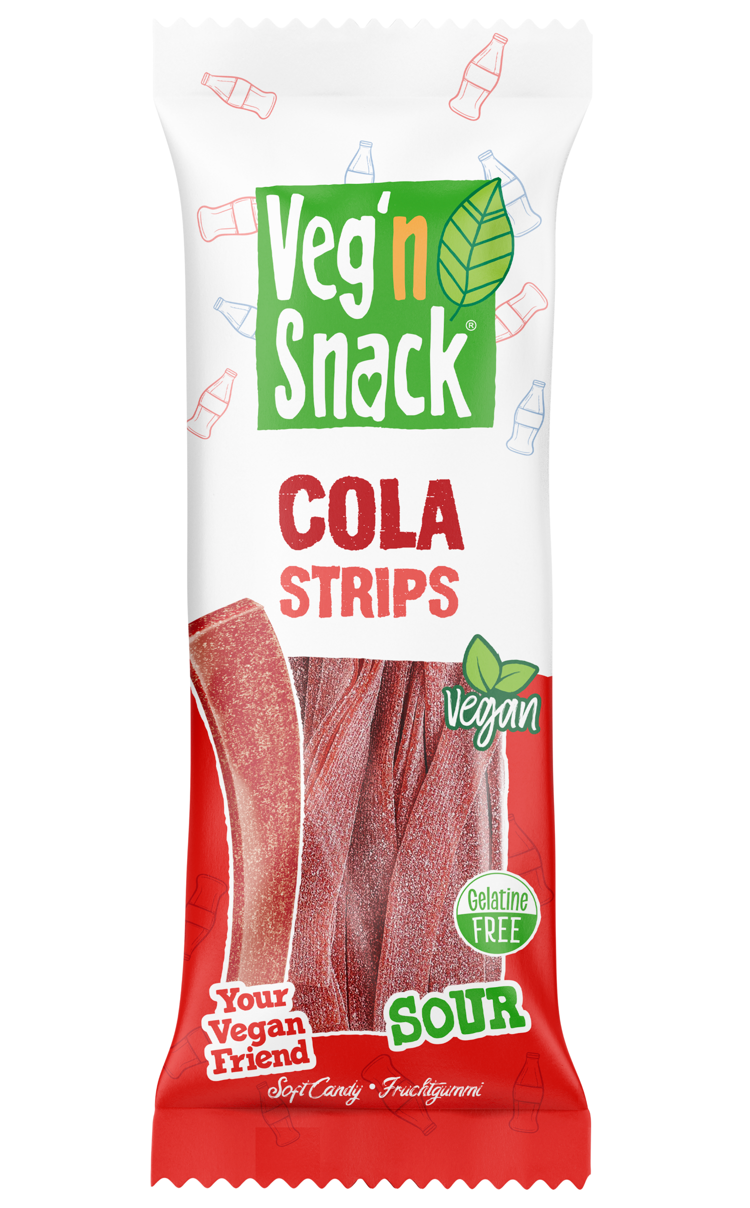 Veg'n Snack Cola Sour Strips 170G