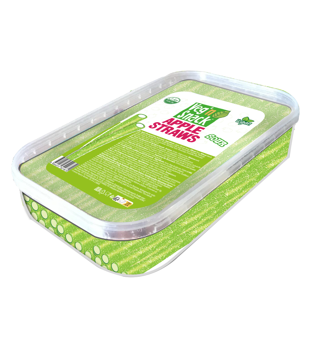 Veg'n Snack Apple Sour Straws 200G