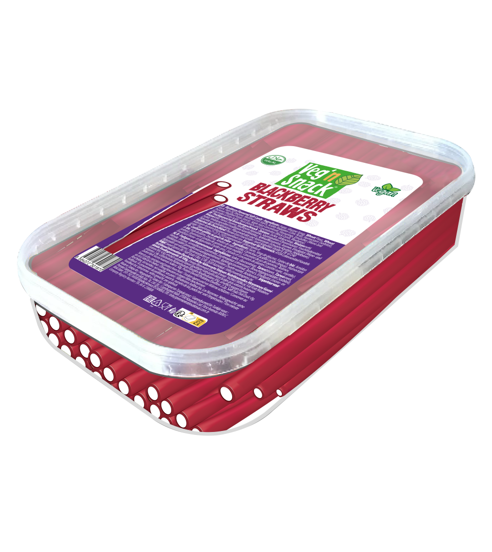 Veg'n Snack Blackberry Straws 200G