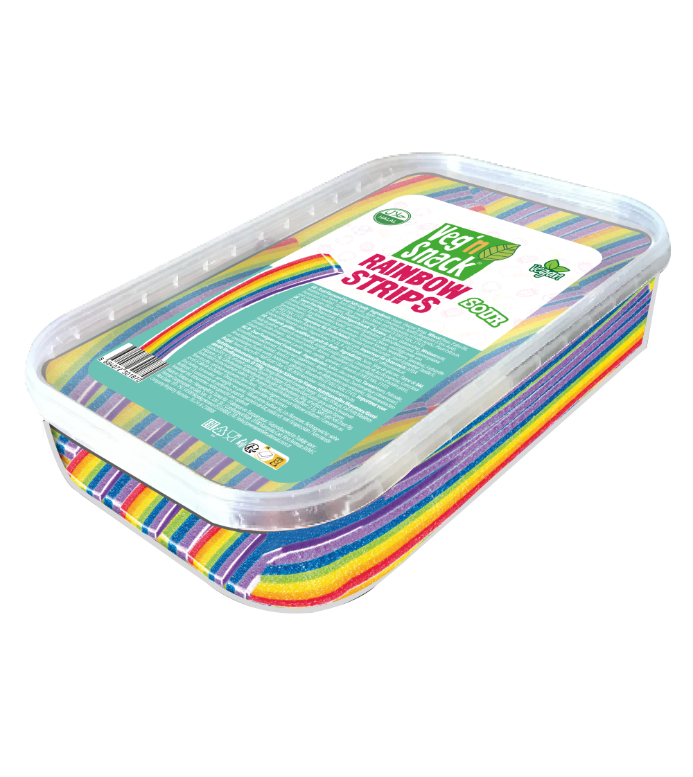 Veg'n Snack Rainbow Sour Strips 200G