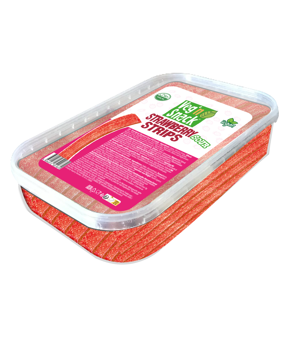 Veg'n Snack Strawberry Sour Strips 200G