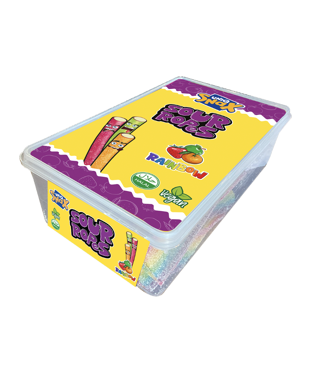 Uniq Snax Rainbow Sour Ropes 1200-1500G